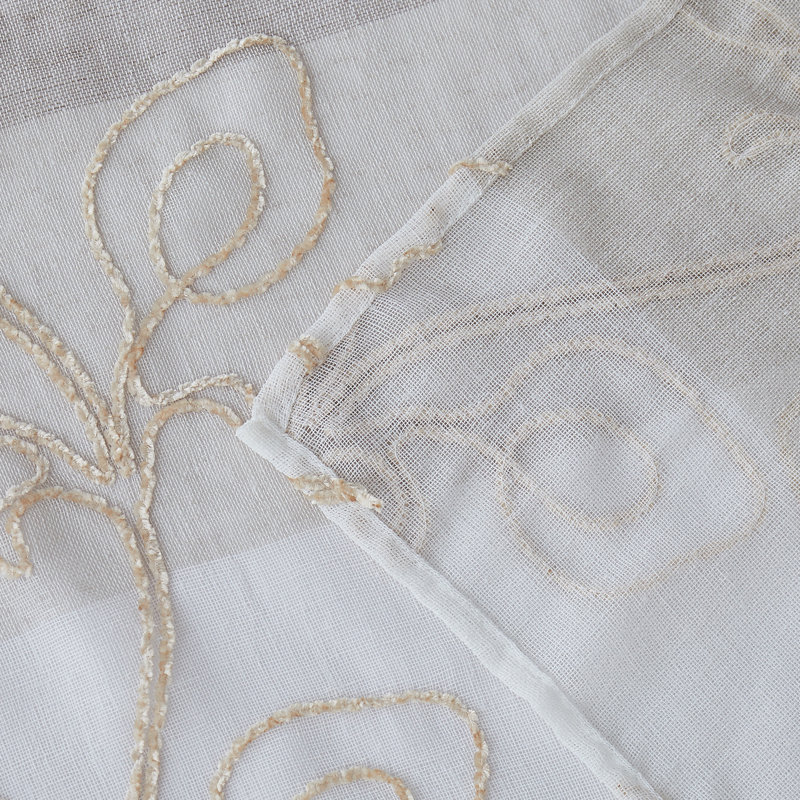 Damask Tailored Kitchen Curtain, Brown