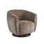 Zanzibar Upholstered Swivel Barrel Chair in Brown