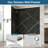 36" X 60" X 80" Three Panel Shower Wall Panel Surround Kit Black and Gold Marble Pattern