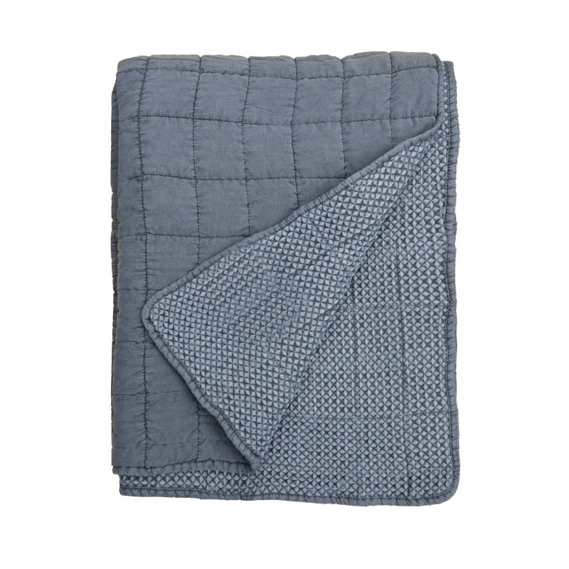 Bungert Polyester Solid Colour Bedspread, Blue