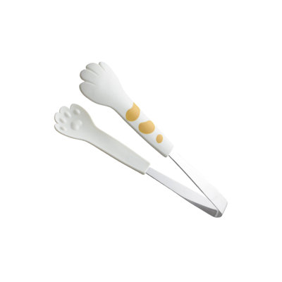 Night Light Cute Cats Paw Shaped Food Tongs Stainless Steel Heat Resistants Type Suitable For Grilling Bread And Lemon Slices Clamping
