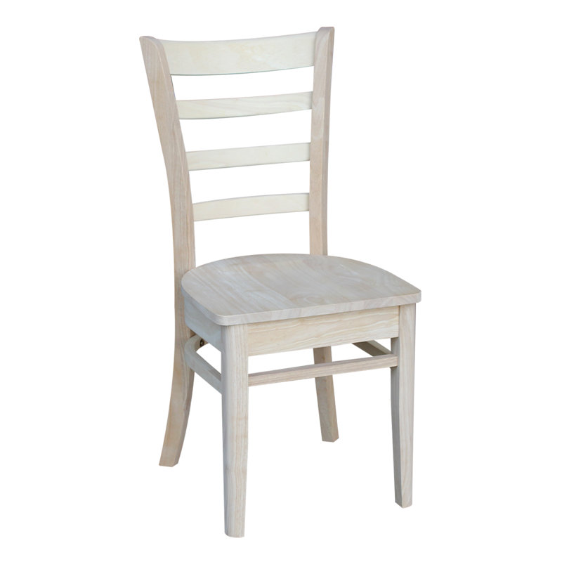 Alvery 17.7'' H Solid Wood Side Chair, Unfinished
