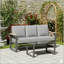 Ensemble de canapé d'extérieur 2 pièces 3 pièces, mobilier de patio en aluminium toutes saisons 75 pouces avec table basse