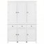 Grand garde-manger autoportant Farmhouse de 74,8 po de hauteur, grande armoire de rangement avec tablettes de porte, tablettes réglables, plateaux coulissants et tiroirs-1250436951