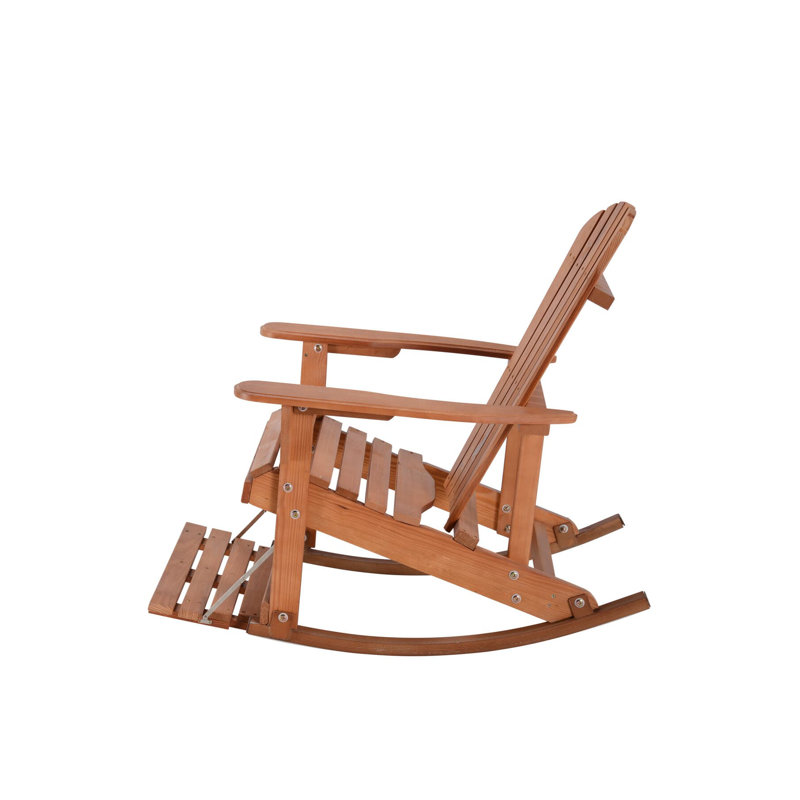 Chaise Adirondack en bois massif Tulare, Noyer