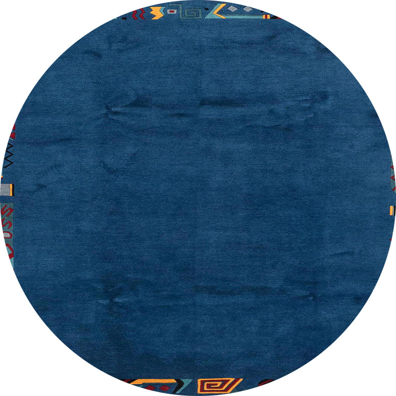 Abstract Indoor Rug, Round 7'