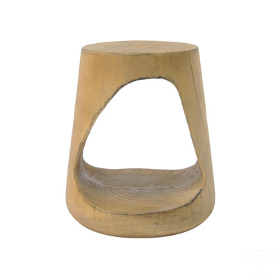Mgo Hollow Side Table, Wood-Like Texture