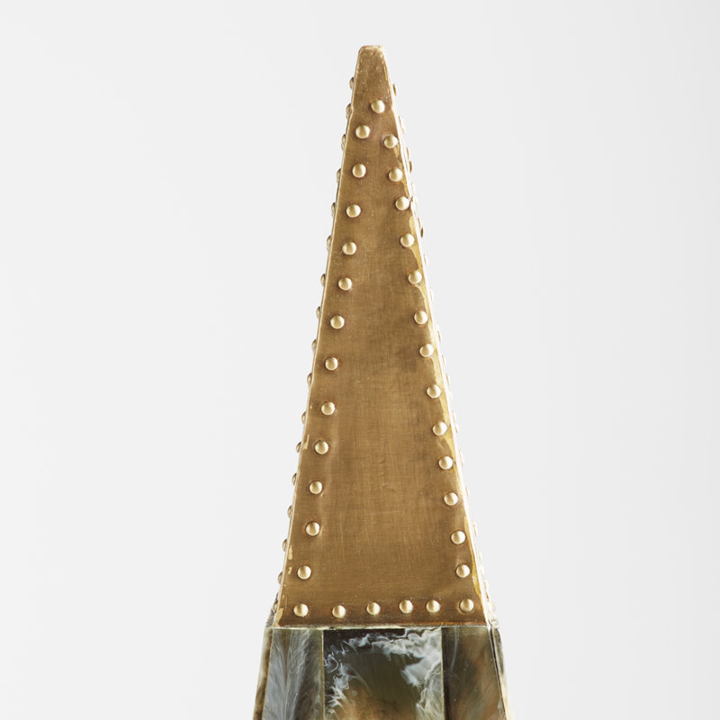Cairo Spire Sculpture, 23" H x 6" W x 6" D