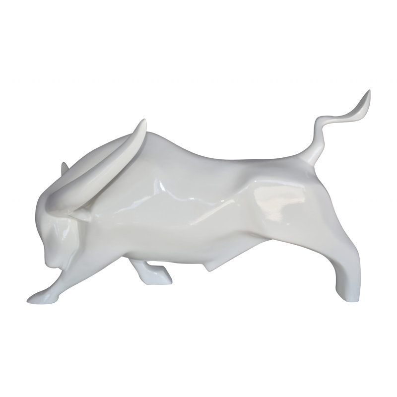 Taille du taureau: 17 po x 14 po x H 10 po, Blanc