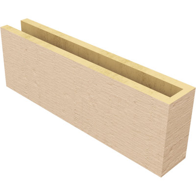 Block Block Woodgrain TimberThane Raider Tail, apprêté brun clair