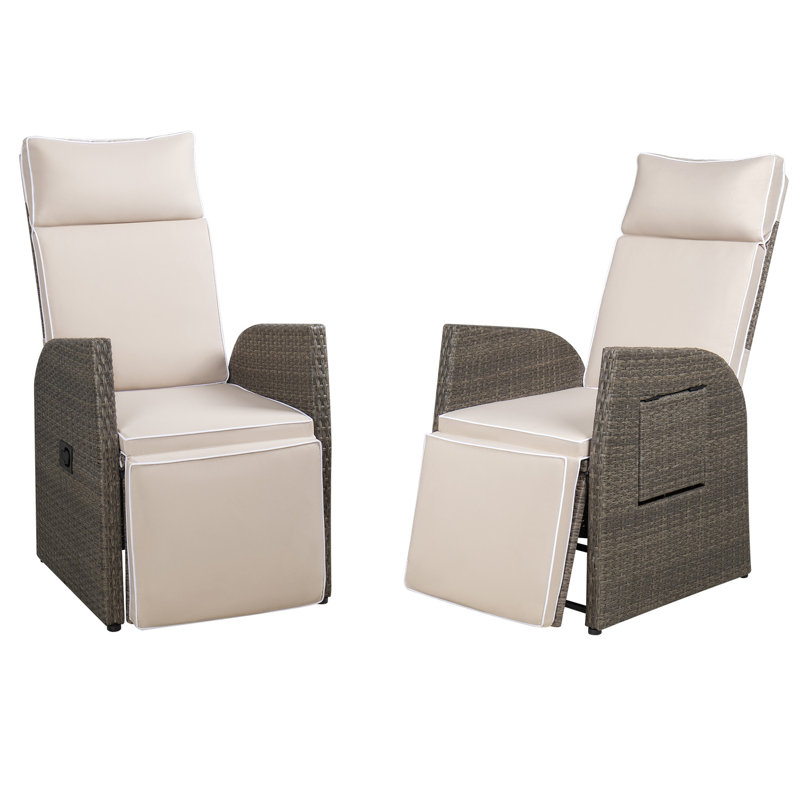 Chaise de patio avec coussins Djene