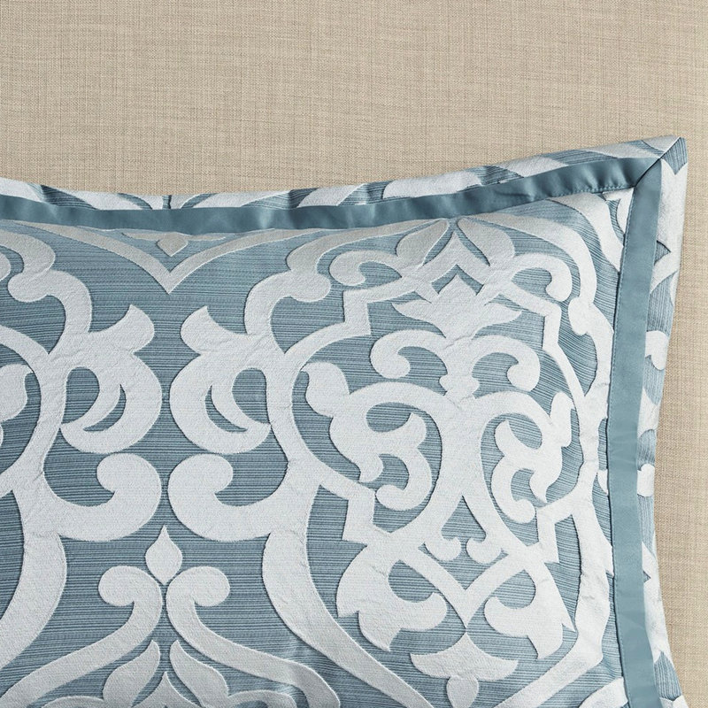 Doux / argenté Grand - Lavable à la machine et bourre de literie avec jupe décorative, Aqua / argenté
