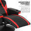 Polyurethane Video Gaming Chair, Adjustable Recliner with Footrest, Lumbar Support and Headrest-103432836