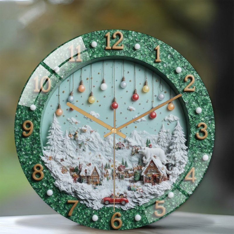 Horloge murale de Noël 12 po