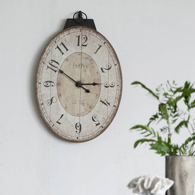 Horloge murale ovale