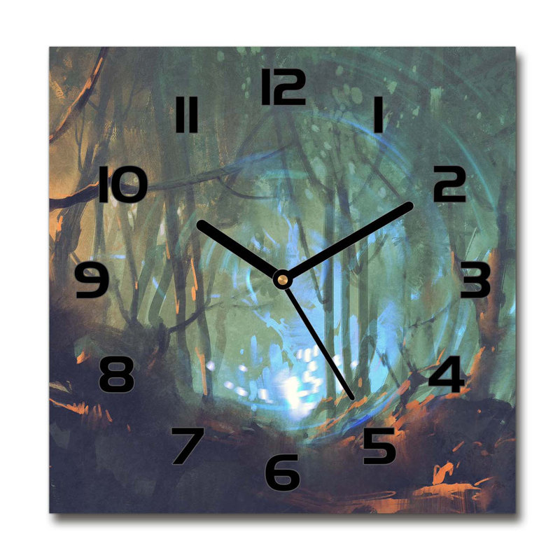Ilani Glass Wall Clock, Black