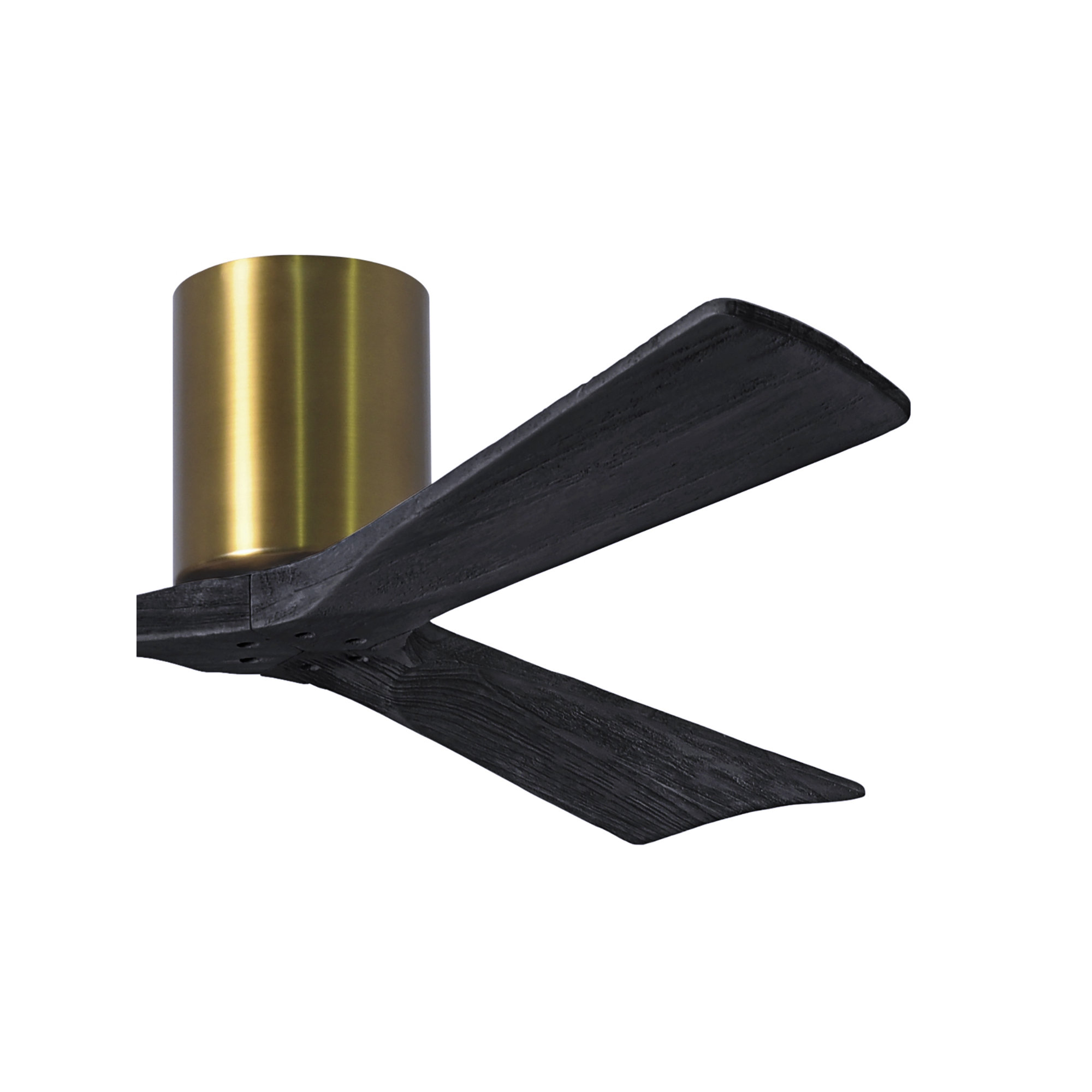 Olivier 3 Blade Ceiling Fan, Matte Black, 52", Brushed Brass
