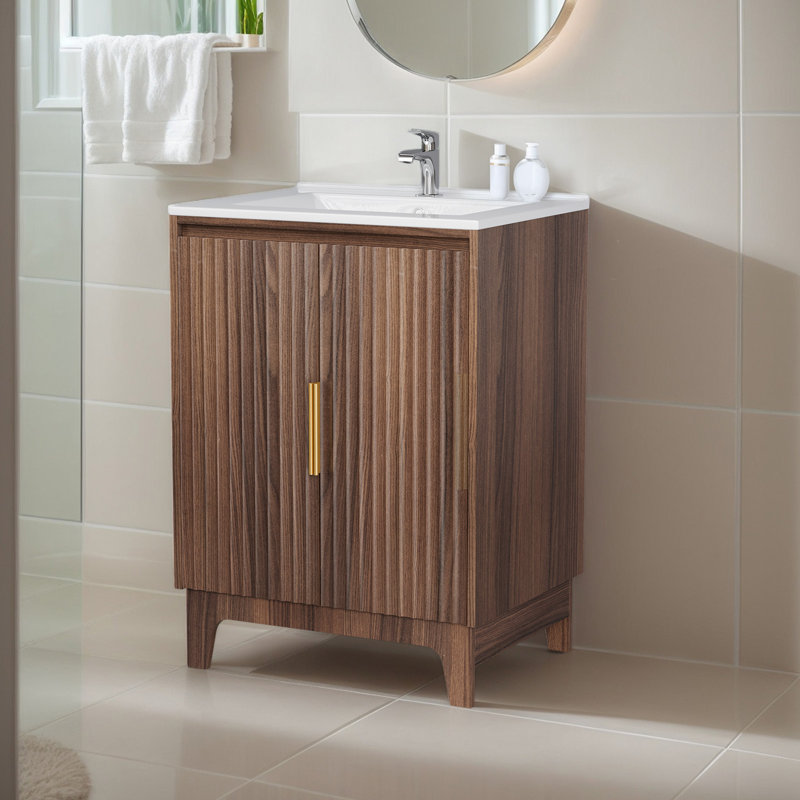 Basin Cabinet Walnut  Without Basin