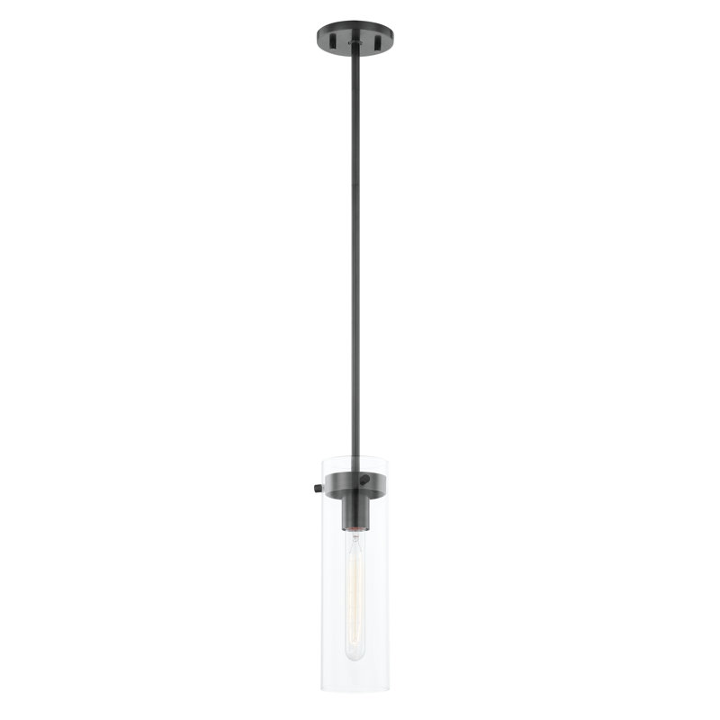 Luminaire suspendu 1 lumière, Bronze vieilli, H 13 po x l 4 po x P 4 po