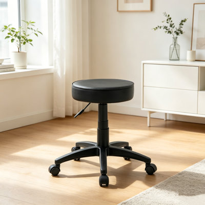 Kundra Small Office Chairs  Adjustable Height Swivel Ergonomic Lab Stool with Wheels