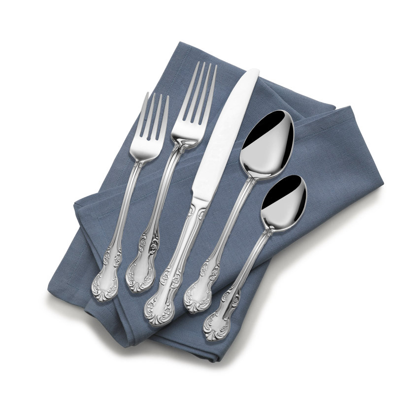 St. James Camdan 18/10 Stainless Steel 80pc  Flatware Set - Service for 16