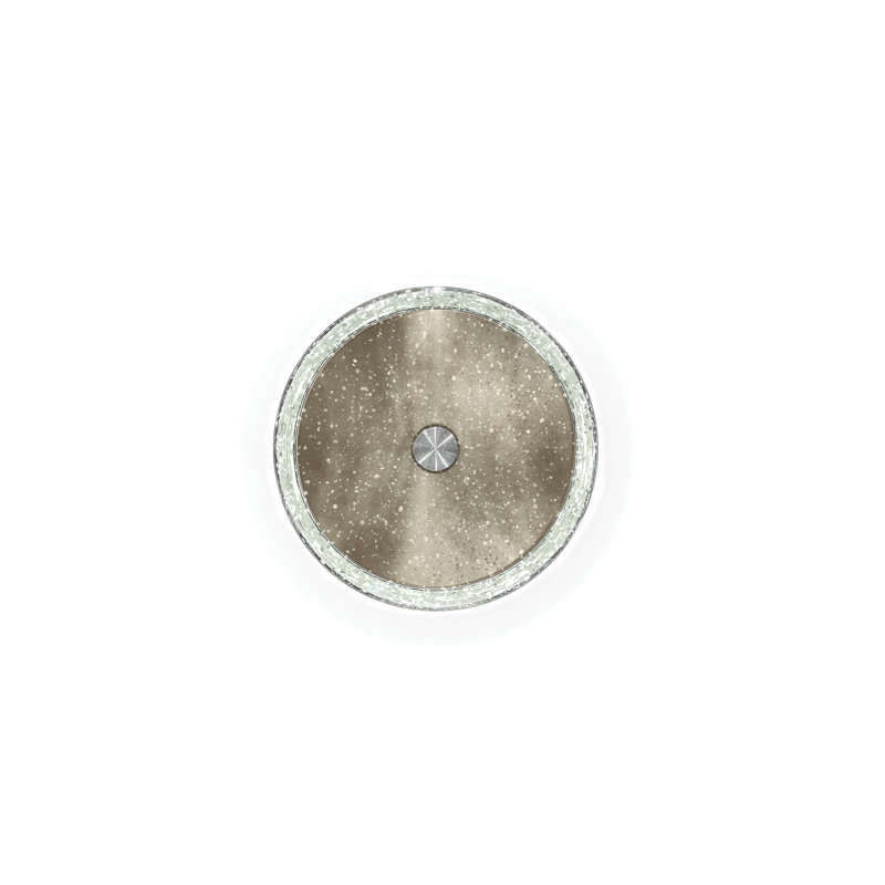 Caracole Classic Glass End Table, Dark Beige