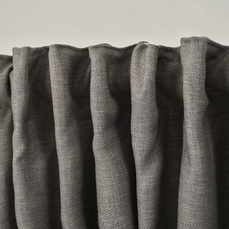 Extra Long & Extra Wide Faux Linen Decorative Curtain Single Panel, 280cm Width x 375cm Drop, Light Grey