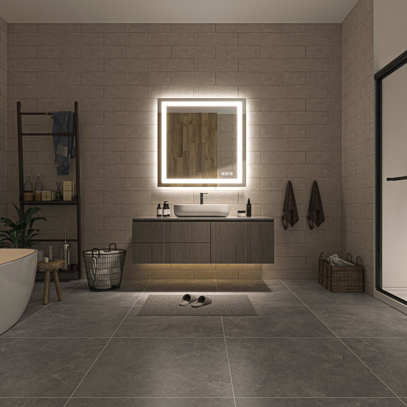 Ulrika Flat LED Mirror, Square, 36" x 36"