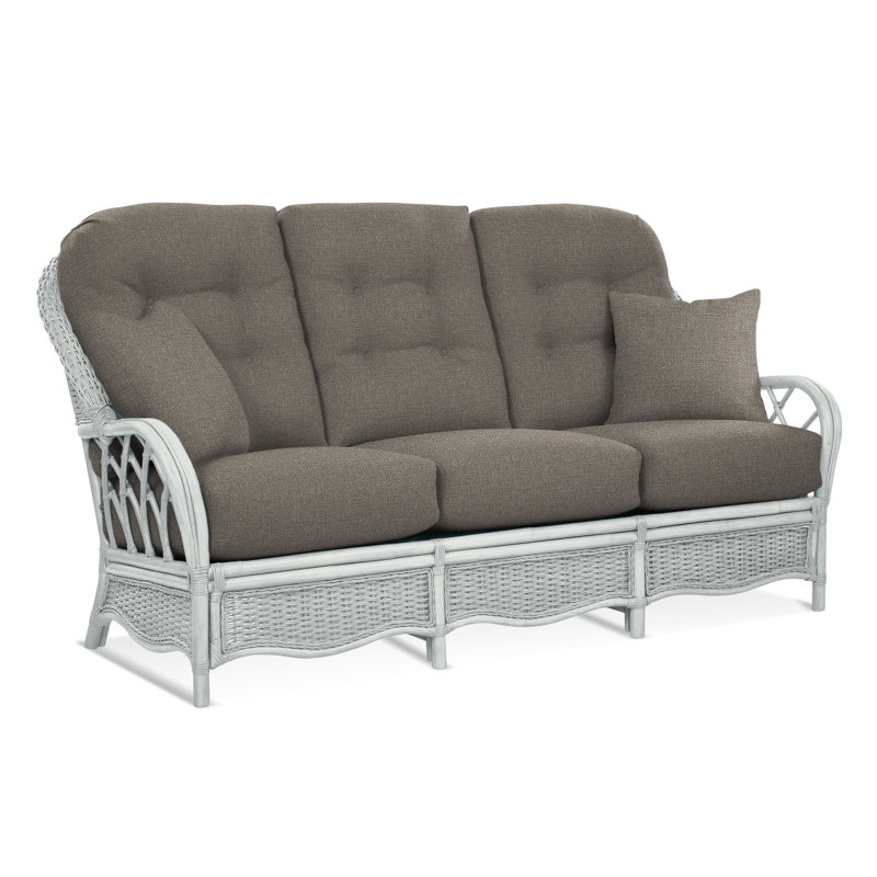 Everglade Upholstered 76'' Sofa, Bisque, Gray Sugar Performance; 0863-84