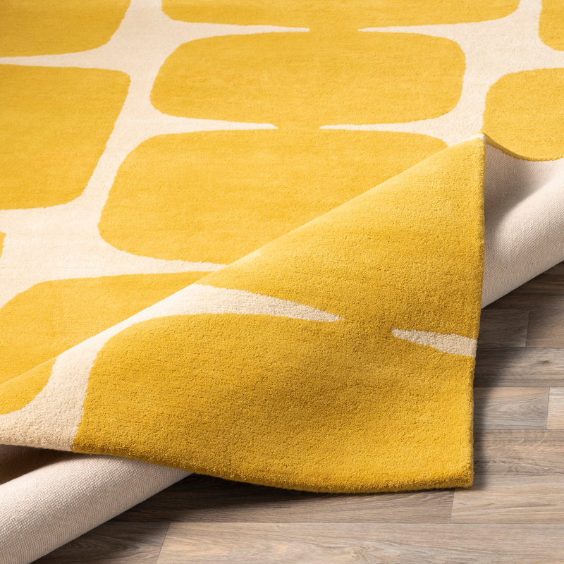 Scion Handmade Wool Geometric Area Rug, Rectangle 2' x 3'