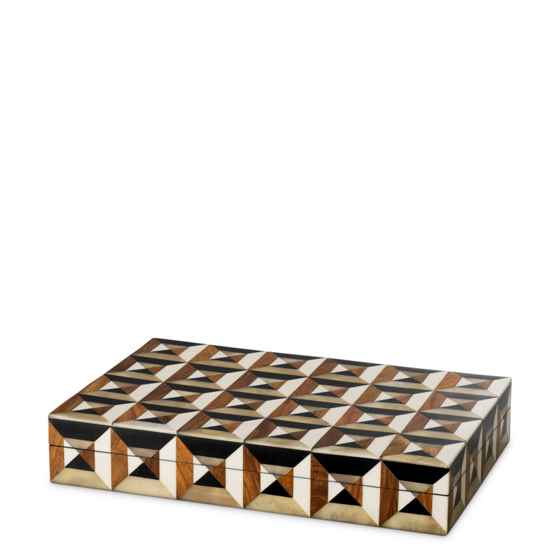 Box Marwood Brown Black White, 2.17" H x 12.01" W x 8.07" D