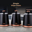 Tower Cavaletto Pieces of 3 Storage Canisters for Tea/ Coffee/ Sugar, Steel-51050356
