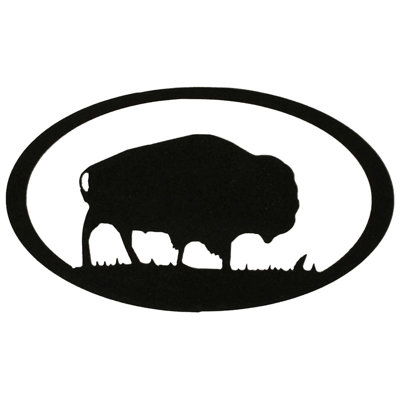 Buffalo ovale en métal déco