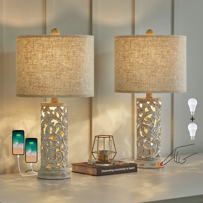Lampe de table en résine Ronks USB