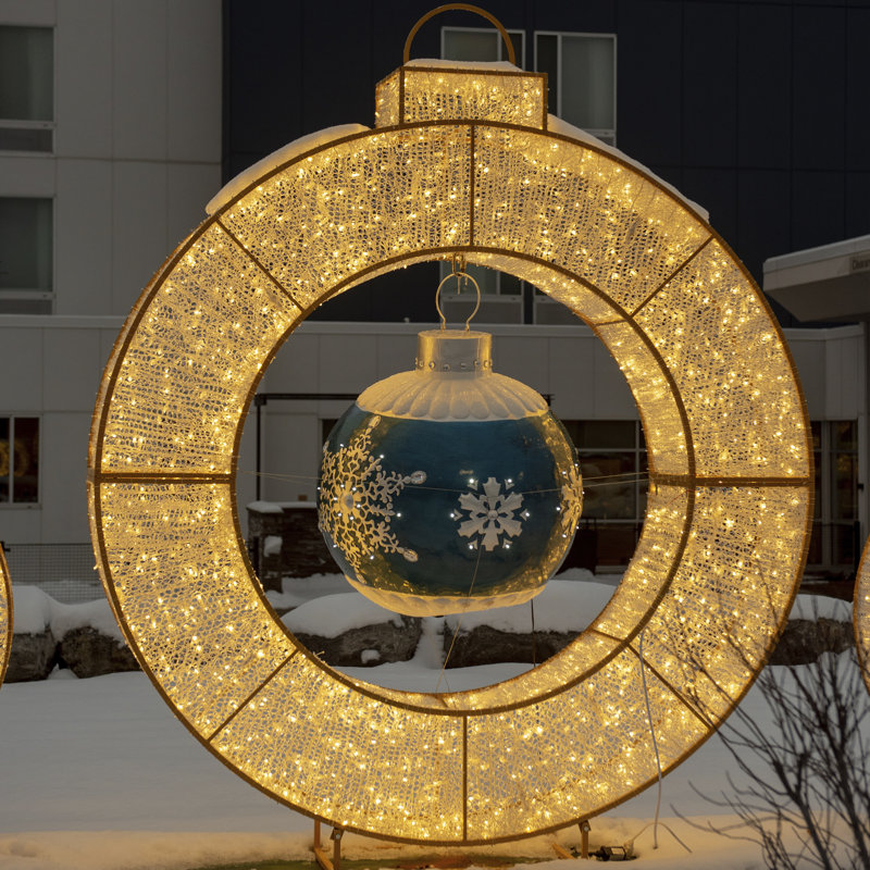 Lighted Commercial Grade LED Christmas Ornament Display Decoration - 11.75'