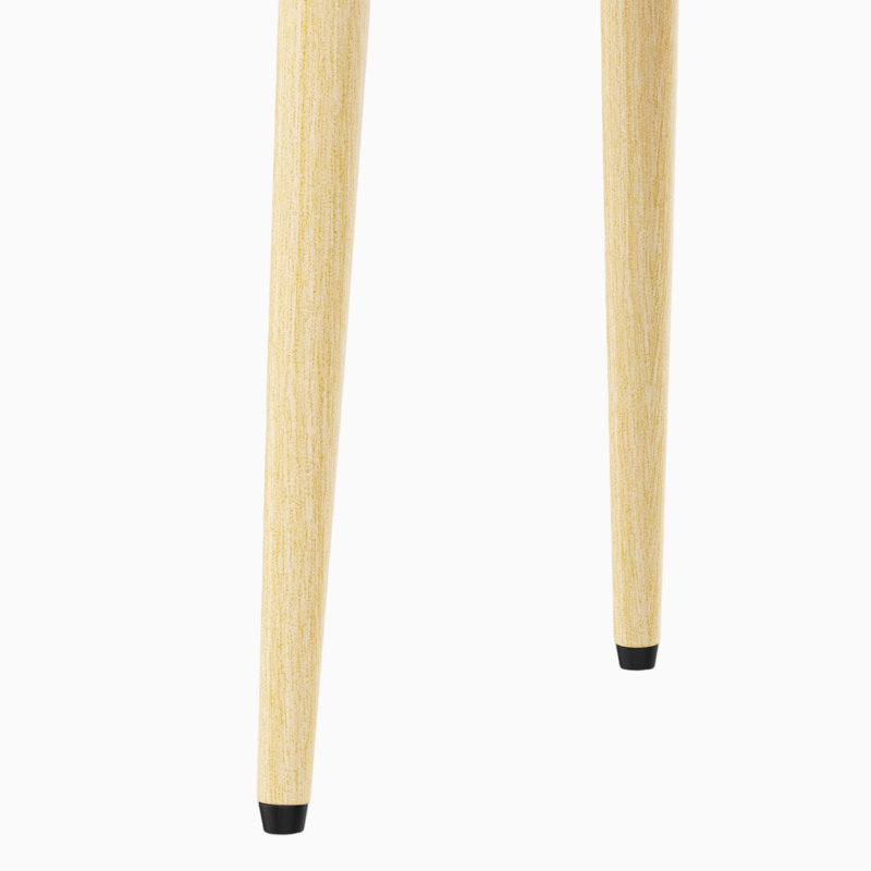 Ensemble de 2 chaises d'appoint modernes rembourrées avec pieds en acier au carbone pour la maison et le restaurant (beige)