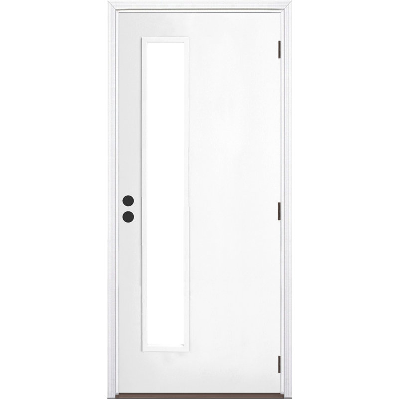 Porte d'extérieur Smooth Smooth, Noir, Côté droit