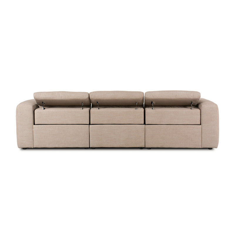 Radley Power Reclining Sofa, Crypton Nomad Taupe Polyester Blend
