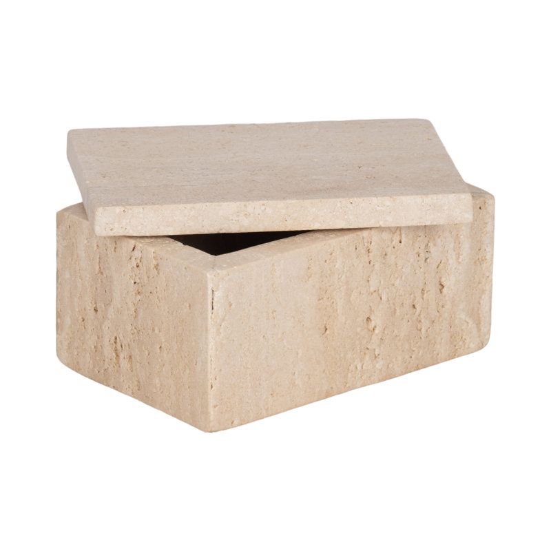 Marble Decorative Box, 3" H x 6" W x 4" D