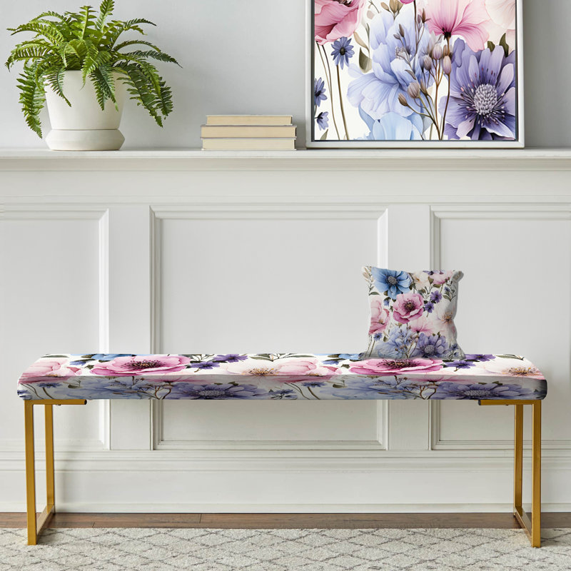 Banc rembourré or, Purple And Blue Serene