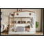 Lit superposé grand sur grand avec tiroirs et tablettes de rangement, lits superposés en bois massif avec crochets, aucun sommier nécessaire, beige et naturel-2008776233