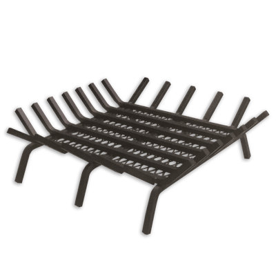 Square Stainless Steel Fire Pit Log Grate with Charguard