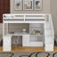 Lit mezzanine simple avec bureau et tiroirs-1006446836