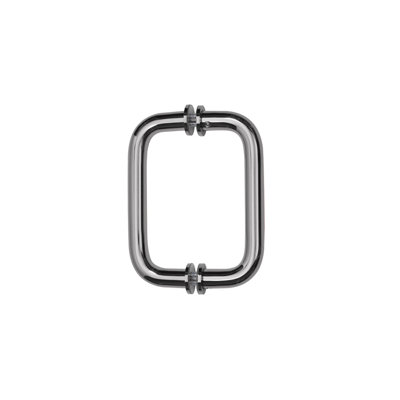 Poignée de porte de douche tubulaire en acier inoxydable 304 de 6 po pour portes de douche sans cadre avec rondelles en métal
