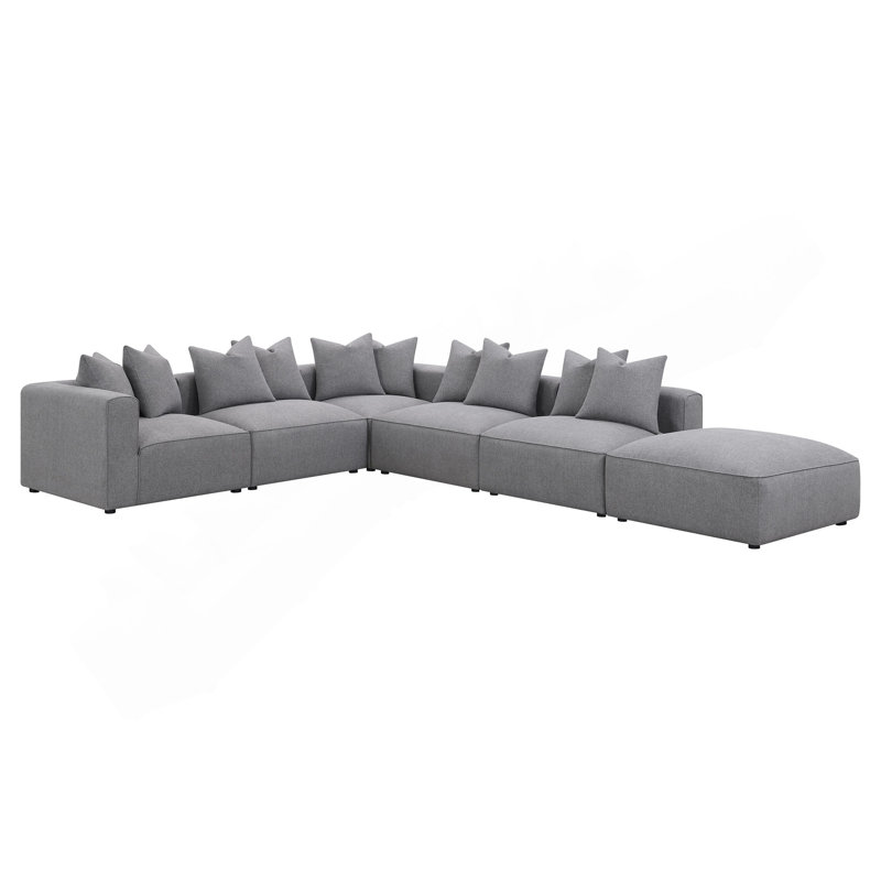 Canapé modulaire gris Amherst 6 pièces, Gris