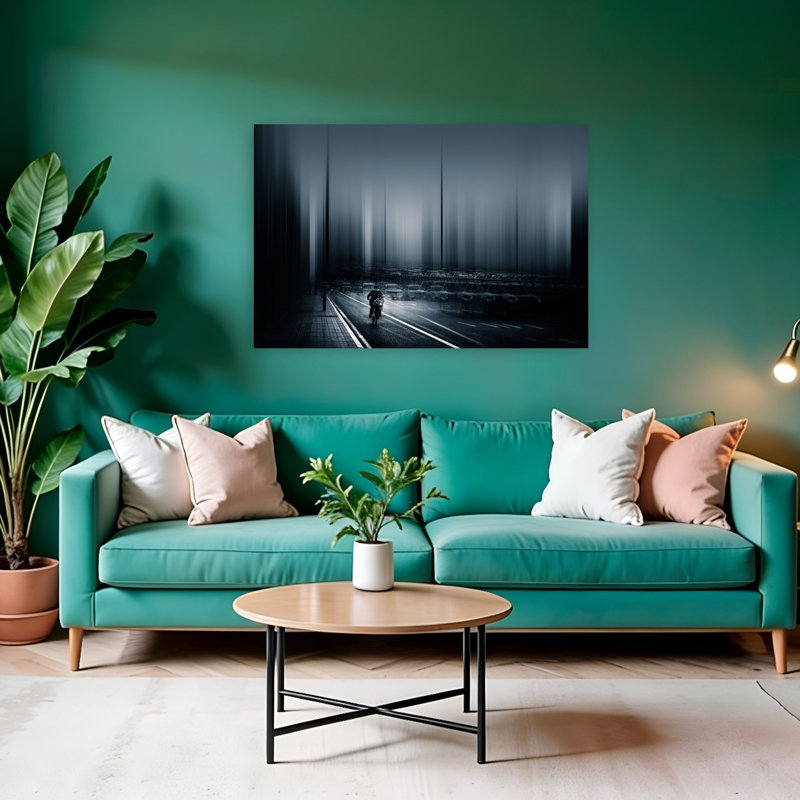 " Dynamic City Commute Abstract Contemporary City Wall Art Print " by Baidongyun, H 32 po x l 48 po