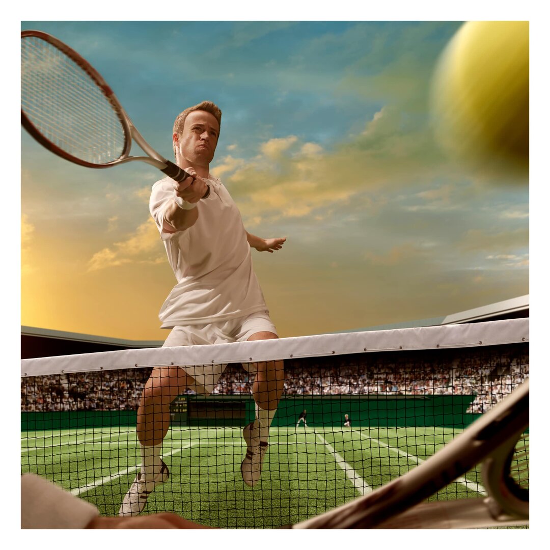 Strukturierte Fototapete Tennis Player 2,88 m x 288 cm