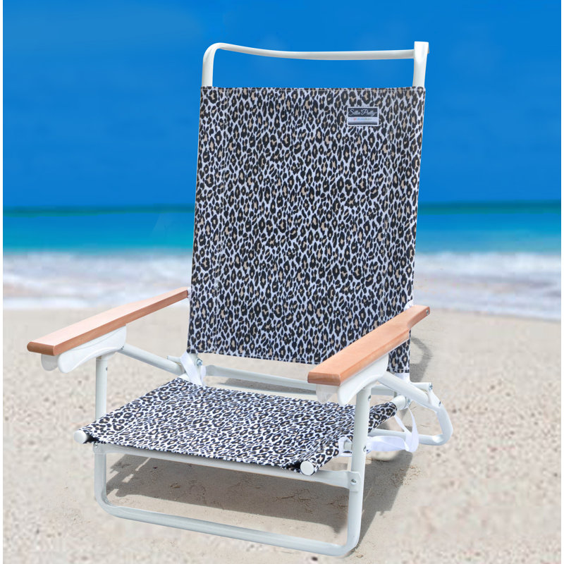 Demers Leopard 5 position Reclining Beach Chair