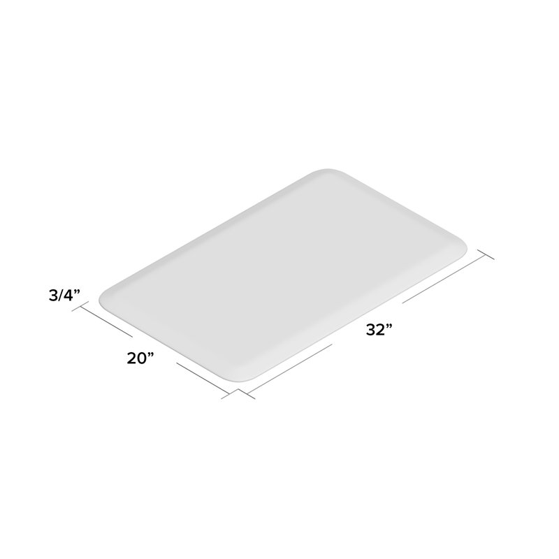 Tapis anti-fatigue sur pied Abdulraheem, 1 pi 8 po x 2 pi 8 po, Canneberge