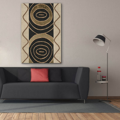  «Tribal Linkage 2» par Alonzo Saunders, art mural sur toile, 40 po x 60 po